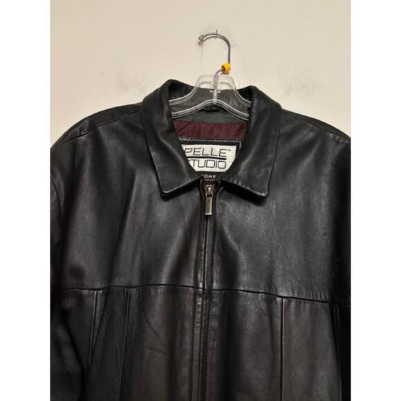 Pelle Studio Wilsons Leather Mens Bomber Jacket XL Full Zip Vintage Moto - Picture 7 of 10